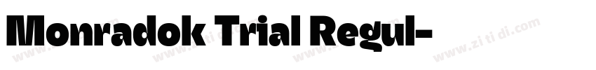 Monradok Trial Regul字体转换